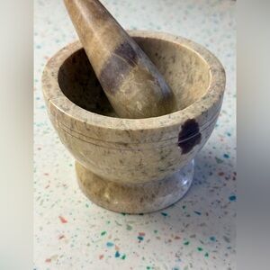 Marble Mortar and Pestle Set VTG